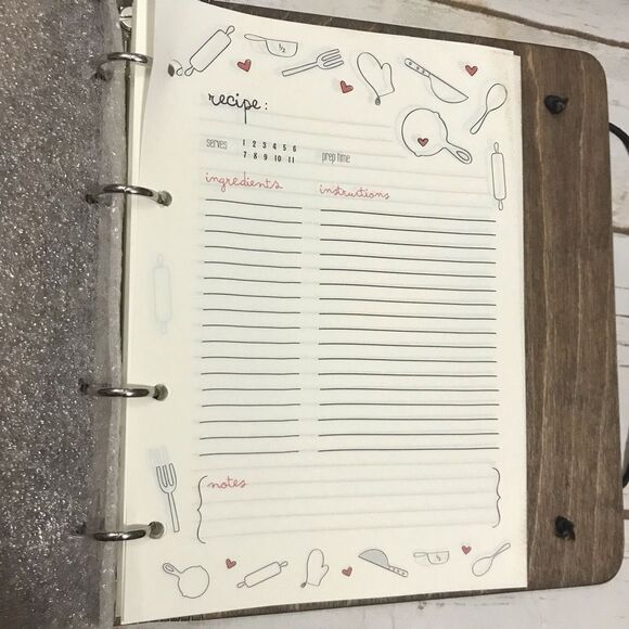 Wood Write Your Own Cookbook,‎ Recipe Book Binder, Tami’s recipe book - Picture 4 of 8